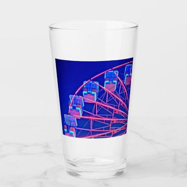 Blå och rosa Ferris-hjul Glaskopp (Framsida)