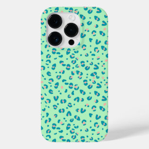 blå och rosa gepard leopard tryck