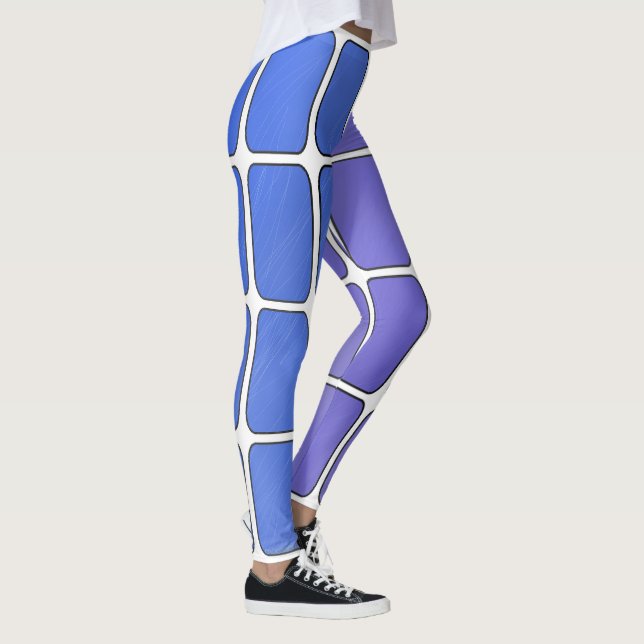 Blå och Rosa Glasstavar Leggings (Höger)