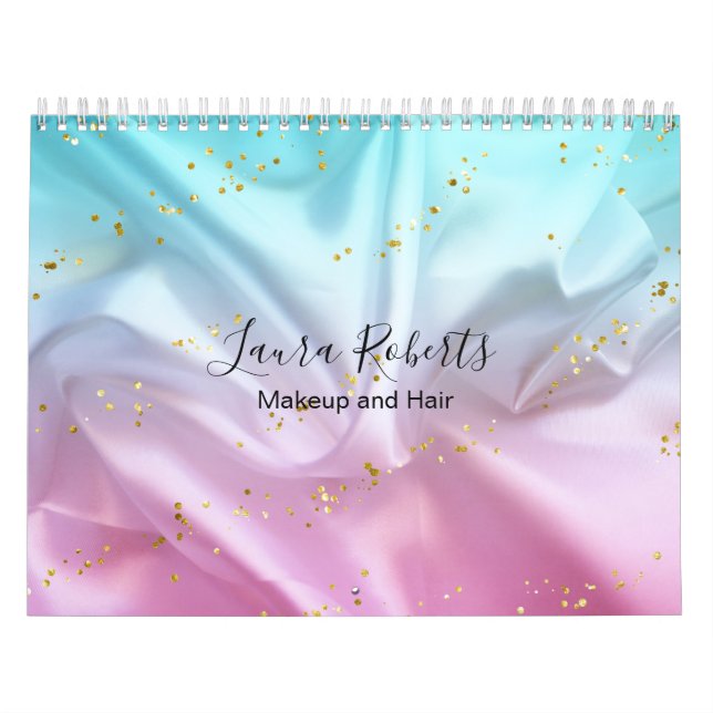 Blå och Rosa Glitter Kalender (Omslag)