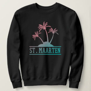 Blå och Rosa Gradient St Maarten Sint Martin T Shirt