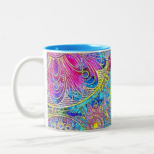 Blå och Rosa Graphic Mugg