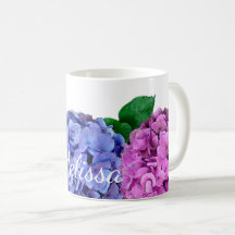 Blå och Rosa Hydrangea Flowers Personlig