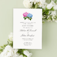 Blå och rosa hydrangea Grand-millennial Double
