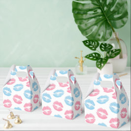Blå och rosa läppmönster, Läppstift, Kyss Presentaskar
