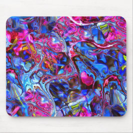 Blå och Rosa Marble Swirl Mouse Pad Musmatta