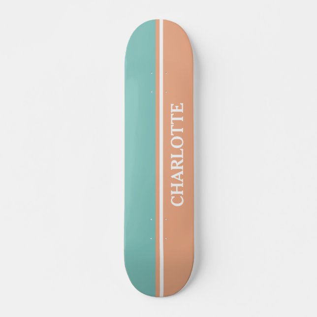 Blå och Rosa Mini Skateboard Bräda 18,5 Cm (Framsida)