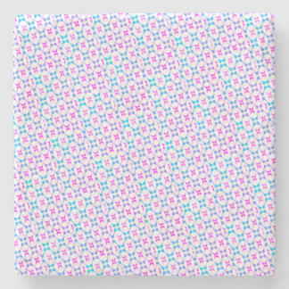 Blå och rosa mönstrad marmor stenunderlägg