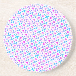 Blå och rosa mönstrad underlägg
