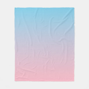 Blå och rosa övertoning fleecefilt