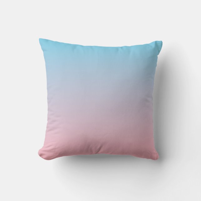 Blå och rosa övertoning kudde (Framsida)