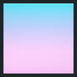 Blå och rosa övertoningsbakgrund fototryck<br><div class="desc">Blå och rosa övertoningsfärger.</div>