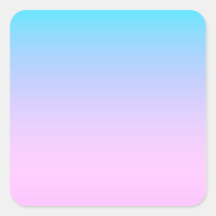 Blå och rosa övertoningsbakgrund fyrkantigt klistermärke