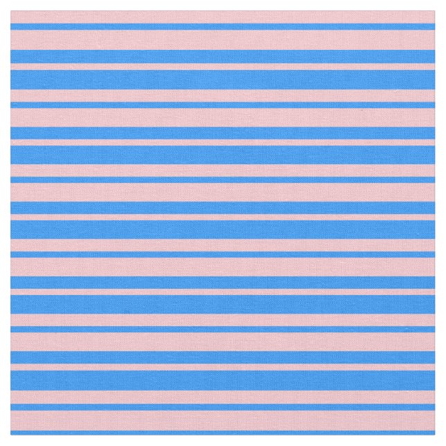 Blå och Rosa Rand/Linjer Mönster Tyg (Närbild)