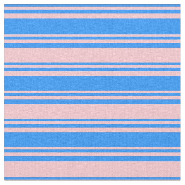 Blå och Rosa Rand Tyg (Närbild)