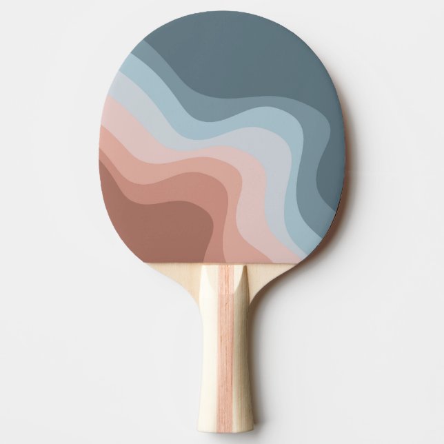 Blå och rosa stil vinkarare pingisracket (Framsidan)