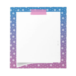 Blå och Rosa stjärnor Anteckningsblock