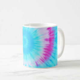 Blå och Rosa Tie Dye Kaffemugg