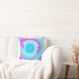 Blå och Rosa Tie Dye Kudde