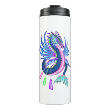 Blå och Rosa Vatten Dragon