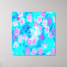 Blå och Shock rosa Succulent Underwater Sedum Canvastryck