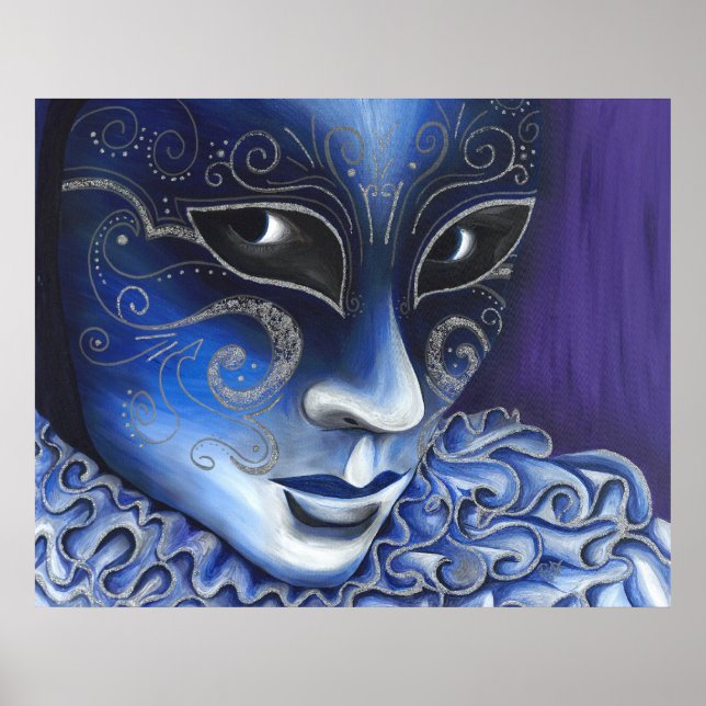 Blå och Silver Flair Poster (Framsidan)
