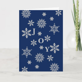 Blå och Silver Joy Jul och Helgdagar Helgkort