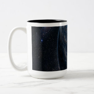 Blå och Silver Planet Två-Tonad Mugg