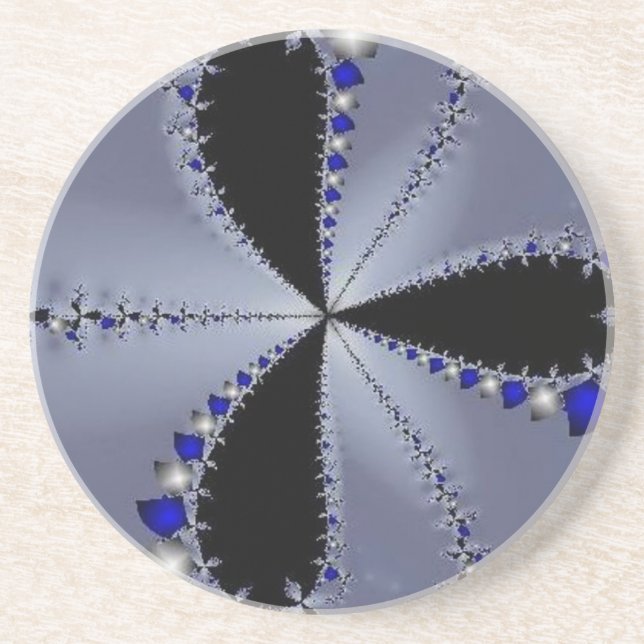 Blå och Silver Vind Mill Underlägg (Framsidan)