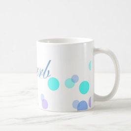 Blå och skalkaffe Mugg med Namn