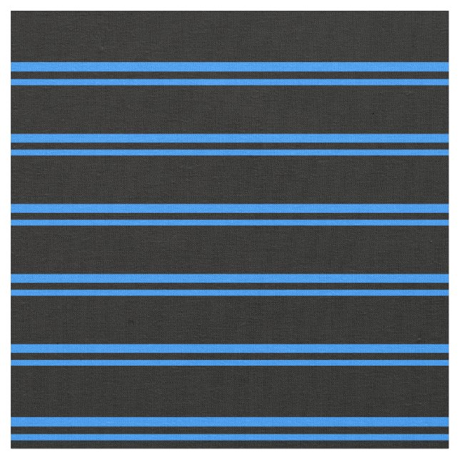 Blå och svart Färgad, stripe Mönster Tyg (Närbild)
