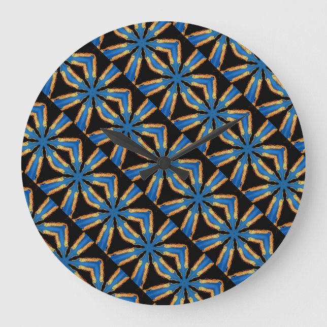blå och svart geometrisk klocka (Framsida)