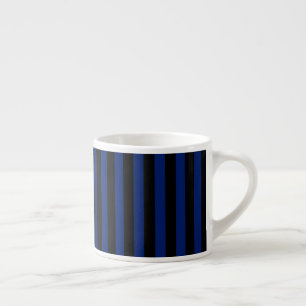 Blå och svart kandisrand espressomugg