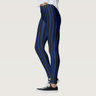 Blå och svart kandy rand leggings