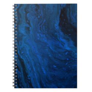 Blå och svart målning anteckningsbok