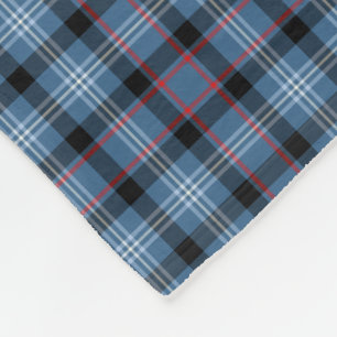 Blå och svart pinne Fitzgerald Tartan Fleecefilt