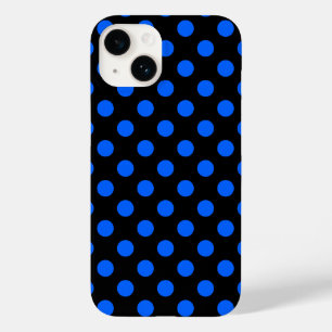 Blå och svart polka dots