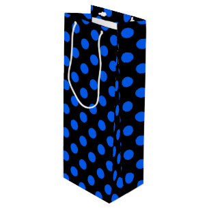 Blå och svart polka dots