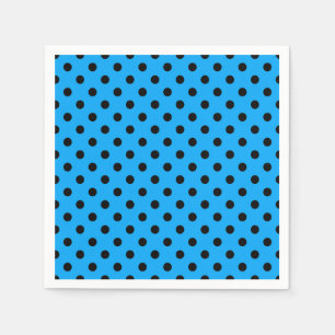 Blå och svart Polka dots Pappersservett