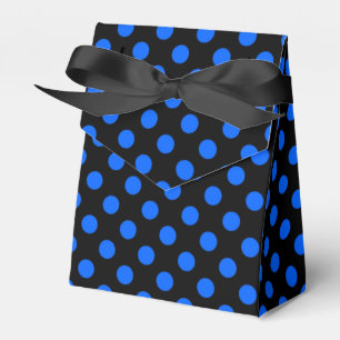 Blå och svart polka dots presentaskar