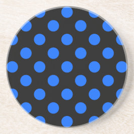Blå och svart polka dots underlägg
