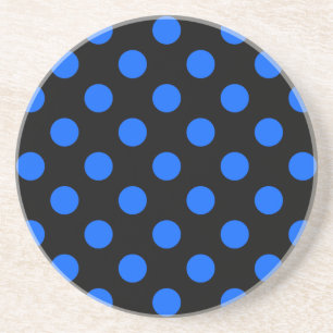 Blå och svart polka dots underlägg