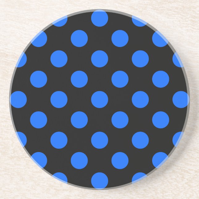 Blå och svart polka dots underlägg (Framsidan)