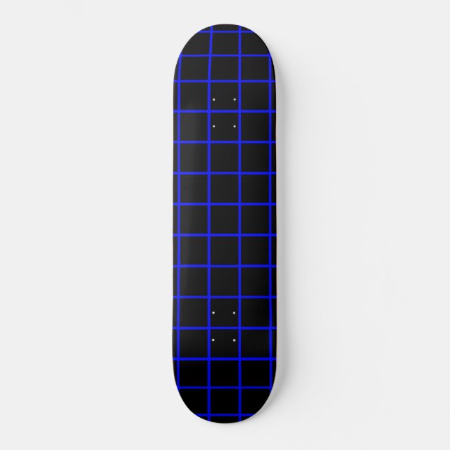 Blå och svart rutigt skateboarddäck skateboard bräda 20,5 cm (Framsida)