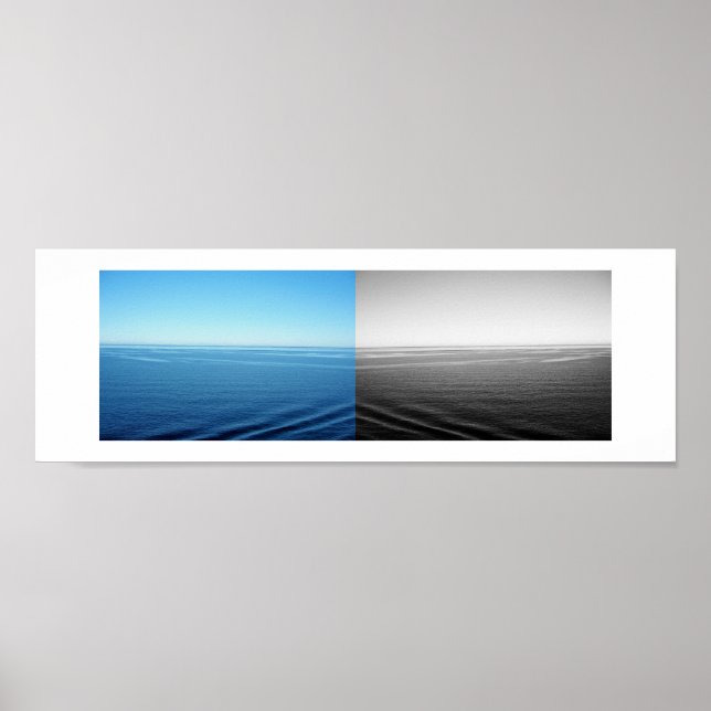 Blå och svart sammetsreflekterande fotografering poster (Framsidan)