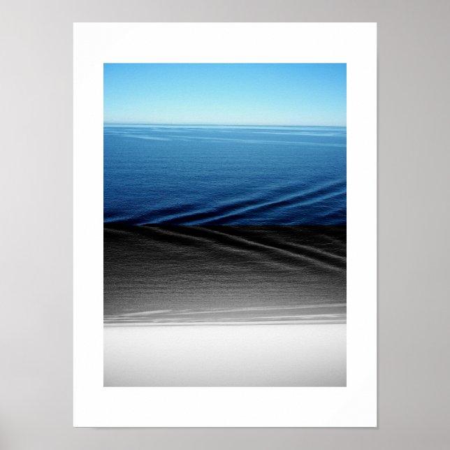 Blå och svart sammetsreflektionsfotografering poster (Framsidan)