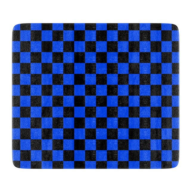 Blå och svart schackbrädemönster (Framsidan)