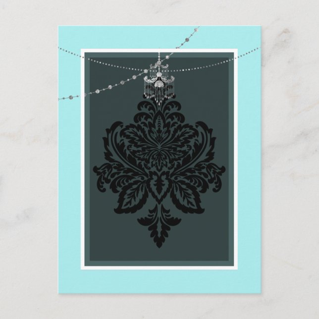 Blå och svart vykort (Framsida)