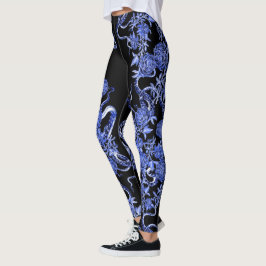 Blå och svarta baljor i Ro Leggings