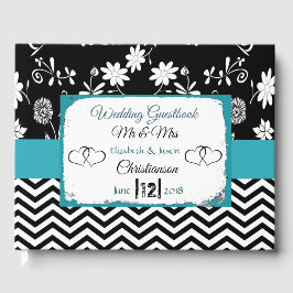 Blå och svarta örter Bröllop Bok